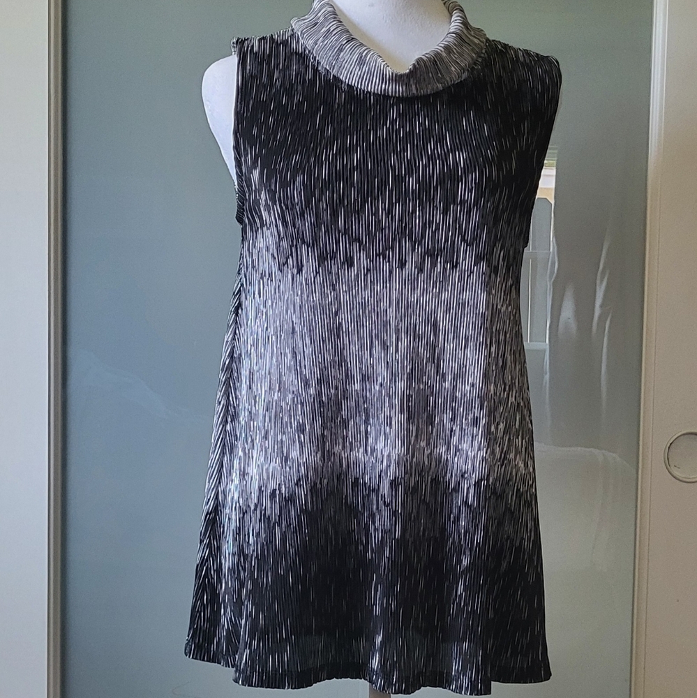 Alfani Silver and Black Strapless Sundress Blouse